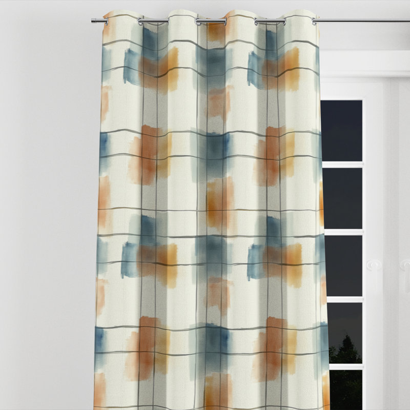 Rideaux obscurcissant Plaid, L 52 po x L 63 po, Œillets argentés