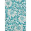 Tapis bleu sarcelle lavable à la machine de qualité supérieure 5 pi x 7 pi 6 po Cerrito AMF551-103998056