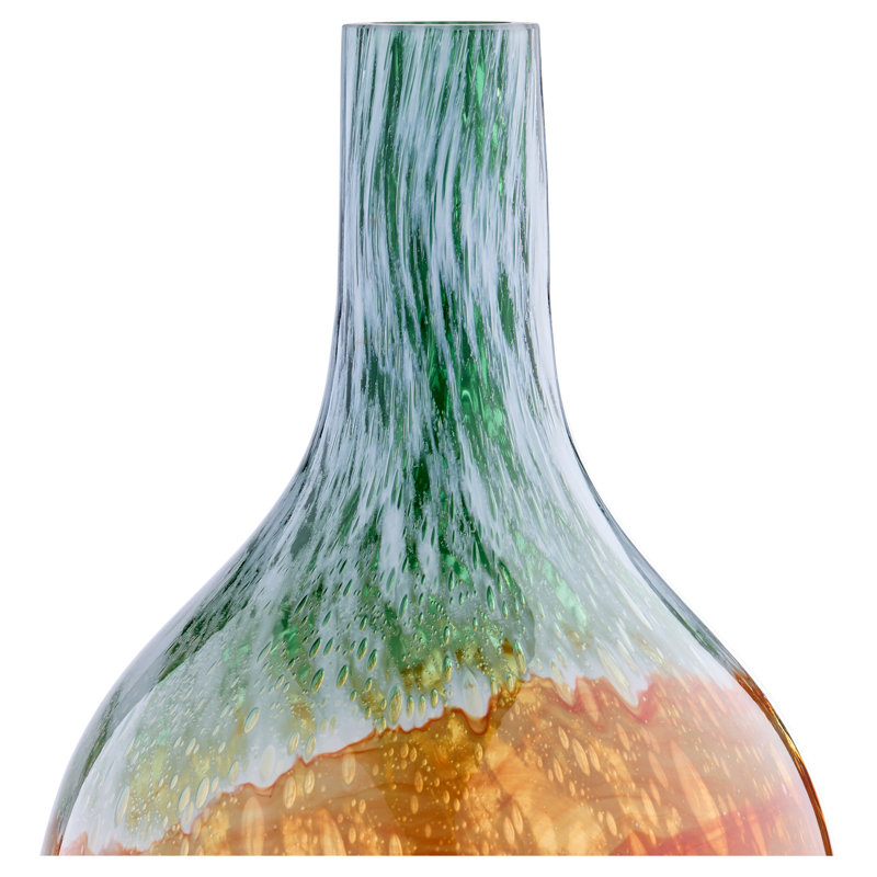 Pacaya Handmade Glass Table Vase, 18" H x 8.5" W x 8.5" D