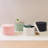 Collapsible Storage Ottoman Round with Tray Teddy Fabric Living Room Bedroom Ottoman with Storage-984372707