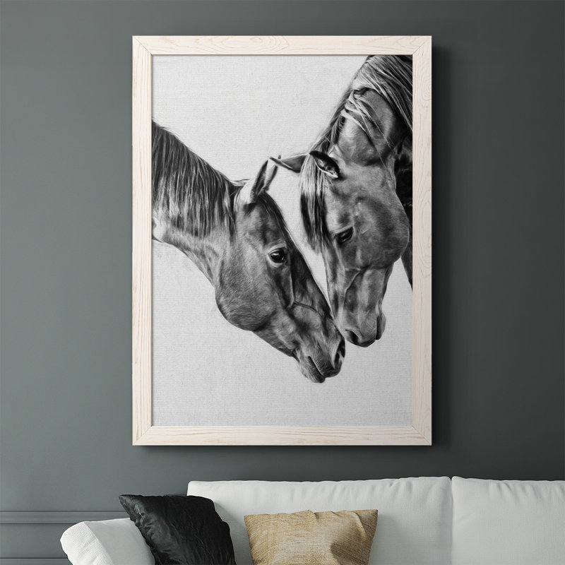 «Ehrenfeld Equine Portrait VI», reproduction d'art sur toile, Cadre blanc, H 37,5 po x l 27,5 po x P 1 po