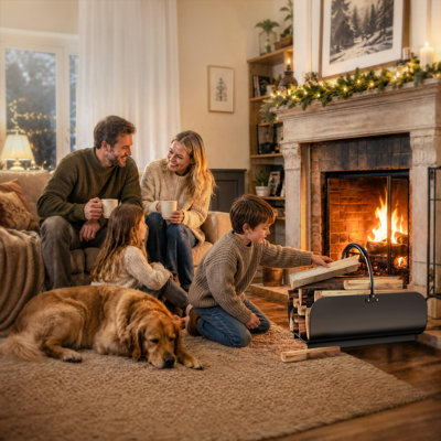 Panier de bois de chauffage avec poignées, support de bois de chauffage en métal pour foyer intérieur Transportez et rangez les bûches en voyage. Les poignées robustes facilitent le transport, tandis que la conception ouverte garde le bois de chauffage organisé