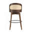 Ensemble de 2 tabourets de bar d'intérieur en bois Tommen avec structure en bois d'hévéa durable et siège rembourré en polyuréthane confortable-847748987