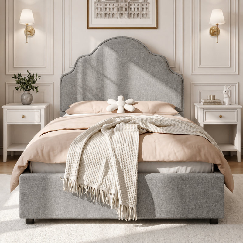 Bed, Light Grey