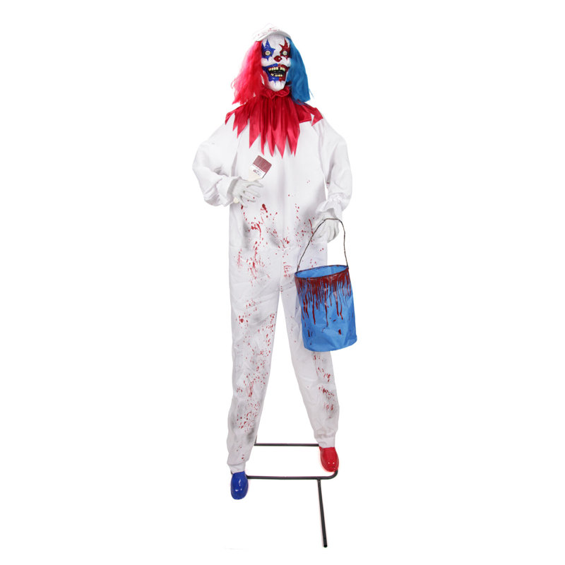 Peinture animée Haunted Hill Farm 7,0 pi Clown Halloween