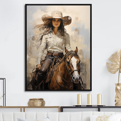" Minimalism Cowgirl Painting "