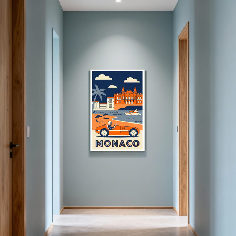 Affiche de scène de course rétro Scenic & Cityscapes Monaco