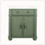 Meuble-lavabo Mid-Century avec base colonne romaine, vert