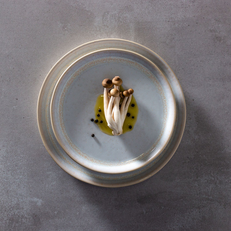 Nótos Fine Stoneware Salad/Dessert Plate, Dune Path