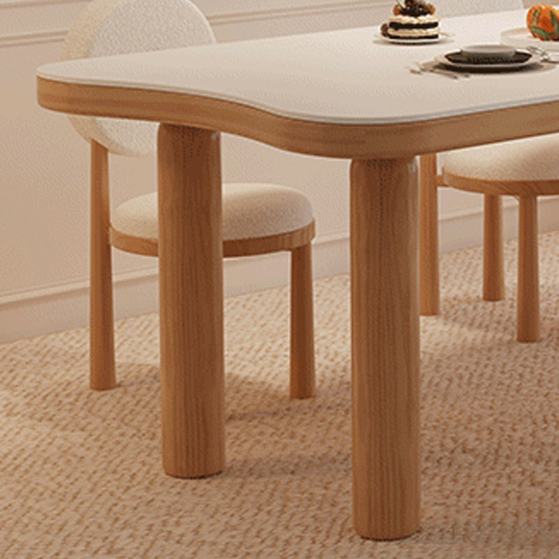 Creamy Style Simple Exquisite Rock Slab Table, Brown, 29.52"H x 62.99"L x 31.49"W