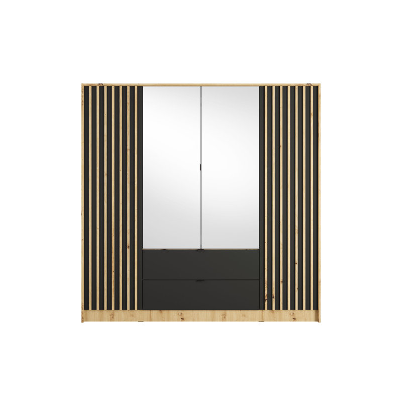 Laminate Wardrobe, Natural, 200.5" H x 200" W x 54.5" D