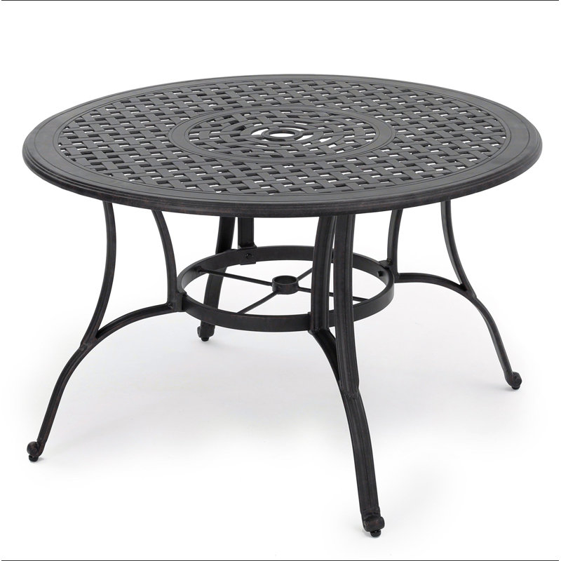 Table de salle à manger d'extérieur en fonte d'aluminium