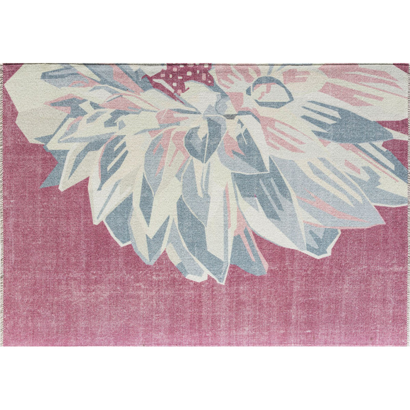Tapis Maisah Modern Love Dahlia, Tapis de couloir 2 pi 7 po x 8 pi
