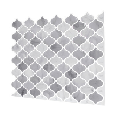 Damask 12'' W x 12'' L PVC Peel and Stick Mosaic Tile