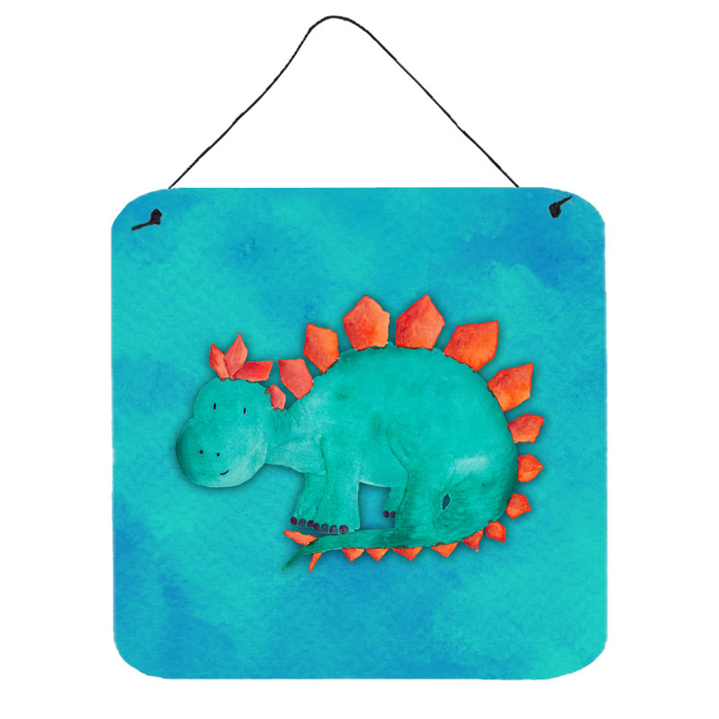Décoration murale en aluminium stegosaurus