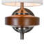 Solid Wood and Iron Armed Sconce