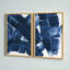 «Blue Banana Leaves Diptych» par Marmonth Hill - impression sur papier encadrée 2 pièces-95131227