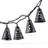 Decorative 10-Count Black Metal Die-Cut String Lights – 6-Foot Indoor/Outdoor Industrial-Style Lighting with 10 Clear Mini Bulbs