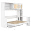 Lit escamotable avec bureau intégré et armoires de rangement en rotin-131147870