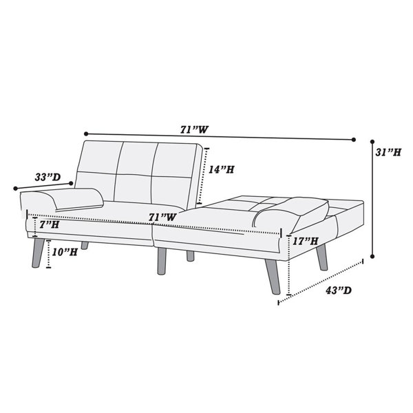 Latitude Run® Adjustable Comfort , Black Polyfiber With Solid Wood Legs ...