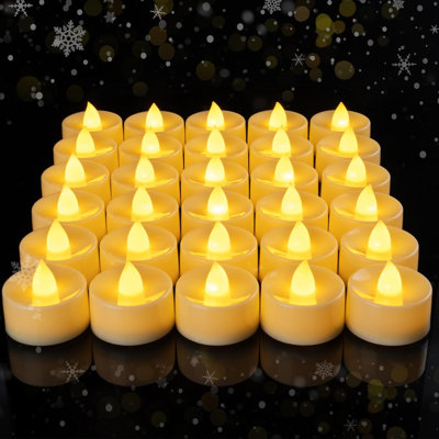 Flameless Candles, Battery Operated Candles, Led Tea Lights Candles Battery Operated, Flickering Fake Candles For Wedding Halloween Christmas Diwali