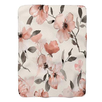 Couverture sherpa 1 pièce Blush Pink Shabby