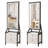 Rotating Jewellery Armoire & Makeup Mirror Cabinet with 2 Drawers, Handcrafted White Finish, Spacious Storage Solution