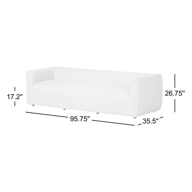 Augustine Outdoor Sofa-97"-Casa Grey, Gray