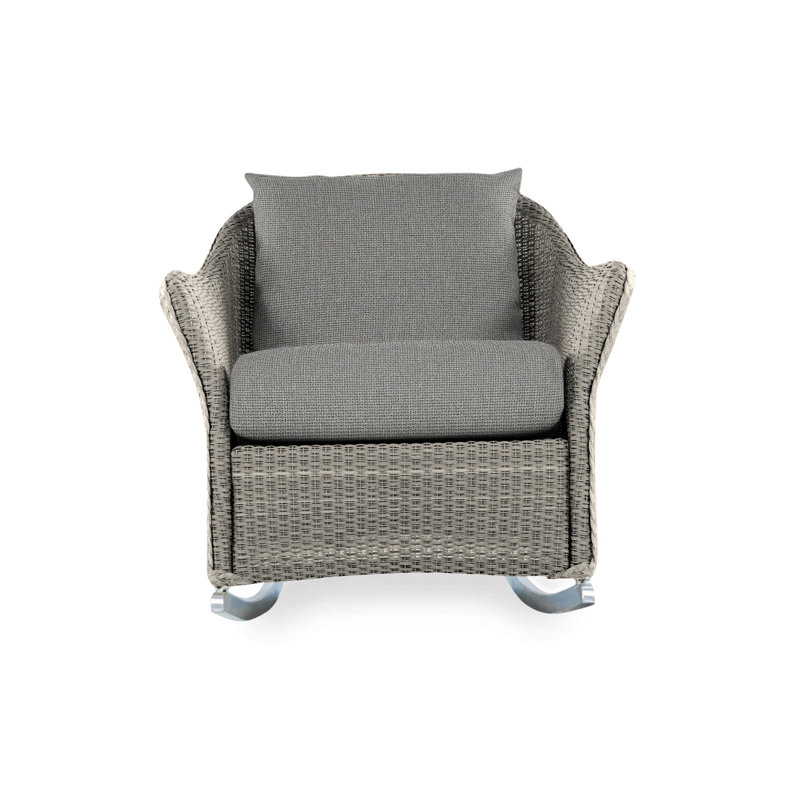 Weekend Retreat Outdoor Rocker Chair, Pewter, Charlotte Sparrow