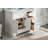 Amiri 37'' Single Bathroom Vanity with Marble Top-996955368