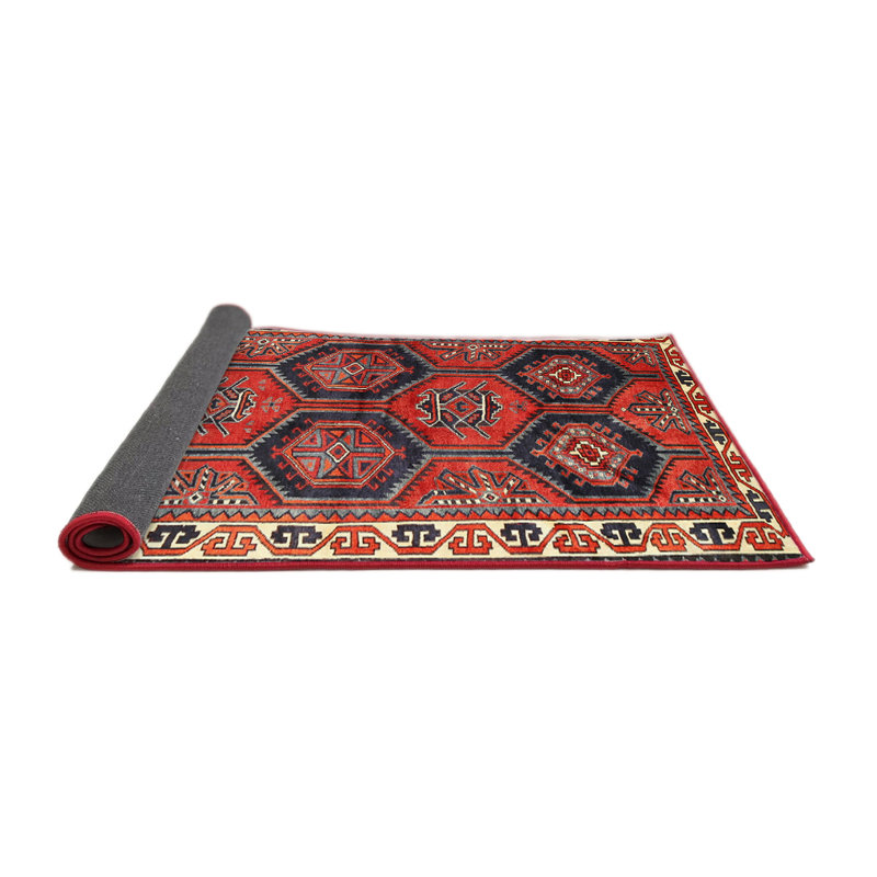 Tapis rouge à motif sud-ouest, Carré 8 pi
