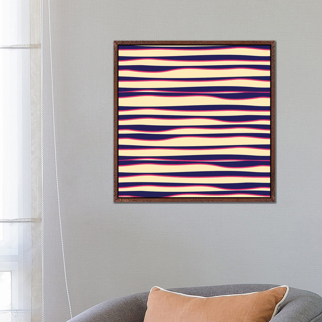 Funky Zebra von Tobias Fonseca - Galerie-umwickelte Leinwand Giclée auf Leinwand