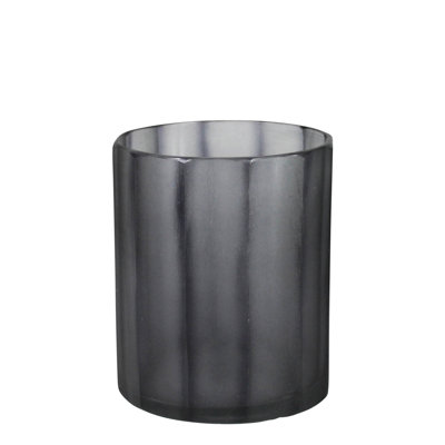 Vase en verre taillé, bleu - petit