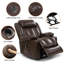 Fauteuil inclinable électrique en cuir avec port USB et porte-gobelet Power Lift-145867457