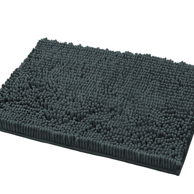 Tapis de salle de bain 36 po x 24 po - Gris anthracite