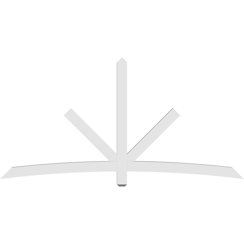 Support de pignon Alberta Alberta, H 48 po x l 96 po (pas: 12/12), P 2 po x F 4 po, PVC