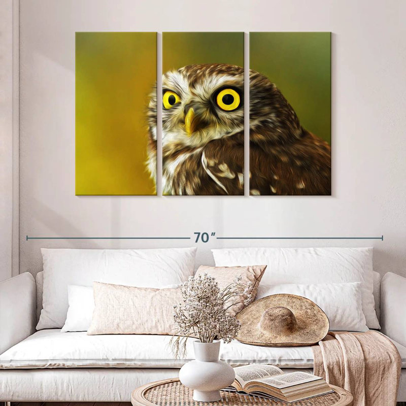 Brampt Cute Little Owl, 32" H x 50" W