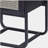 Black glass top decorated table