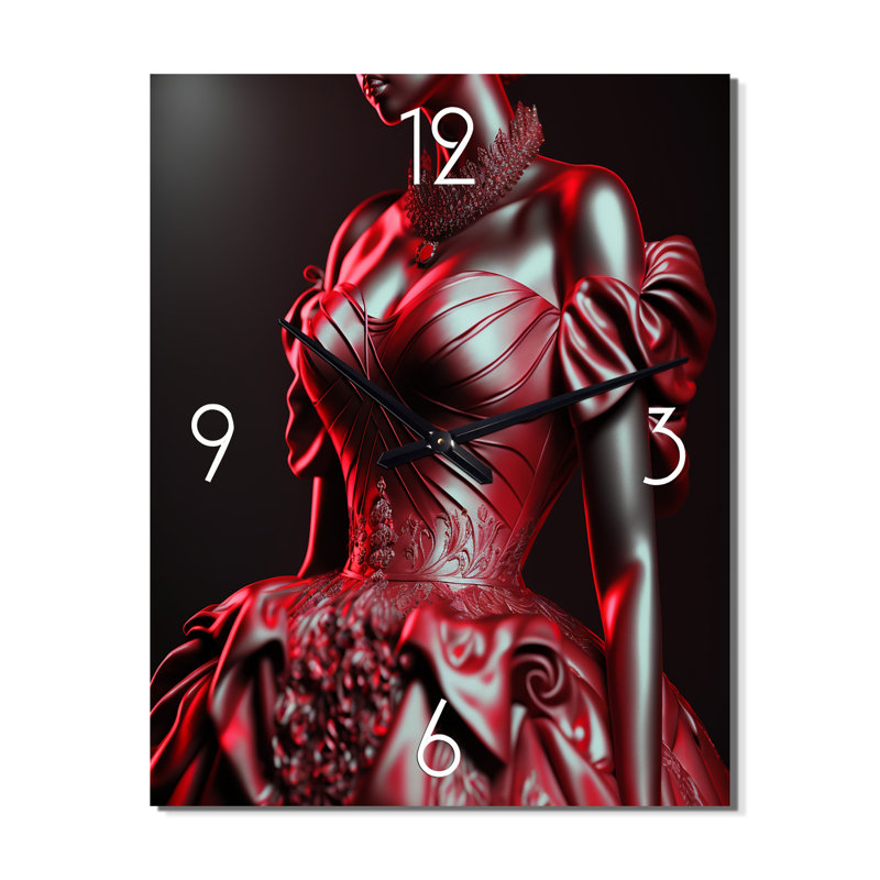 Robe de soirée rétro - Horloge murale rétro, H 32 po x l 16 po x P 1 po