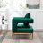 Contemporary Arm Rest - Upholstered Chair, Metal Frame, Square , Cozy Pillow Back Seat Chair With-243189192