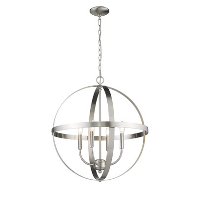 Aarren 4 - Light Dimmable Lantern Globe Chandelier