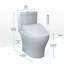 Toilette allongée deux pièces à double chasse 1,28 et 0,9 GPF TOTO®WASHLET + ® Aquia IV et siège de bidet WASHLET C5, blanc coton