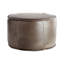 Lusso Round Leather Pouf