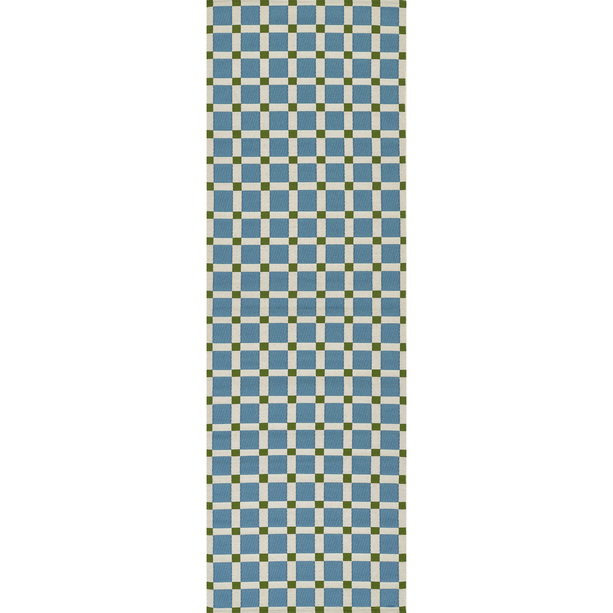 Icon Geometric Indoor Outdoor Blue Rug, Runner 2'8" x 8'