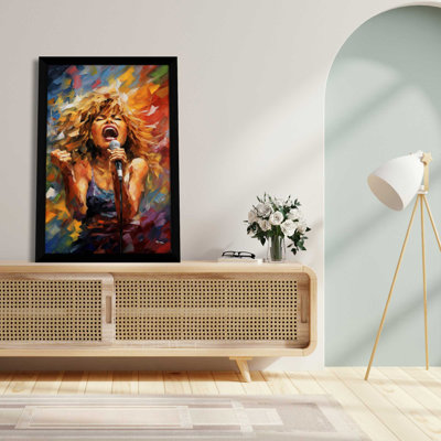 " Tina Turner, The Queen Of Rock N' Roll " by V2 Design Co. Painting Print