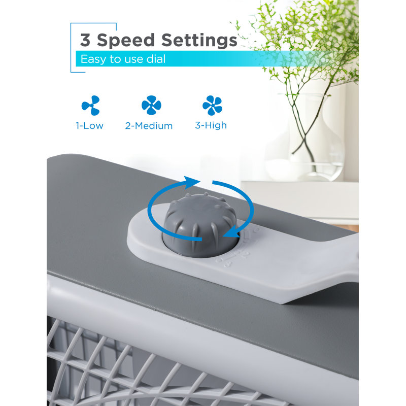 BLACK+DECKER BLACK+DECKER Box Fan with 3 Speed Settings, 20” Box Fan Rotary Knob and Recessed Cord Storage
