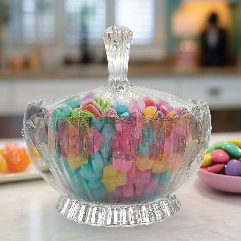 Pot à bonbons en verre avec couvercle TtAk HOUSEWARE Elegant
