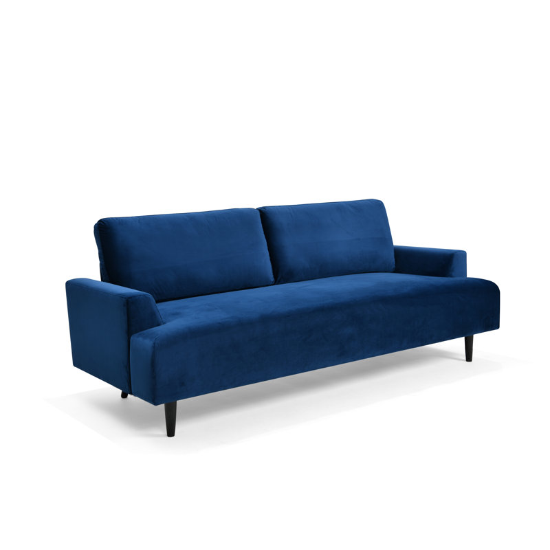 Akeam 3 Seater Velvet Sofa, Blue