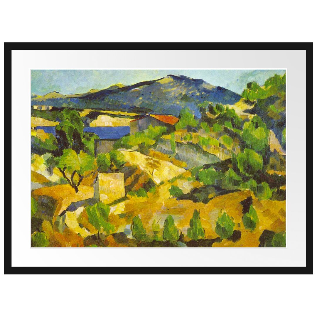 Gerahmter Kunstdruck Mountains in Provence von Paul Cezanne