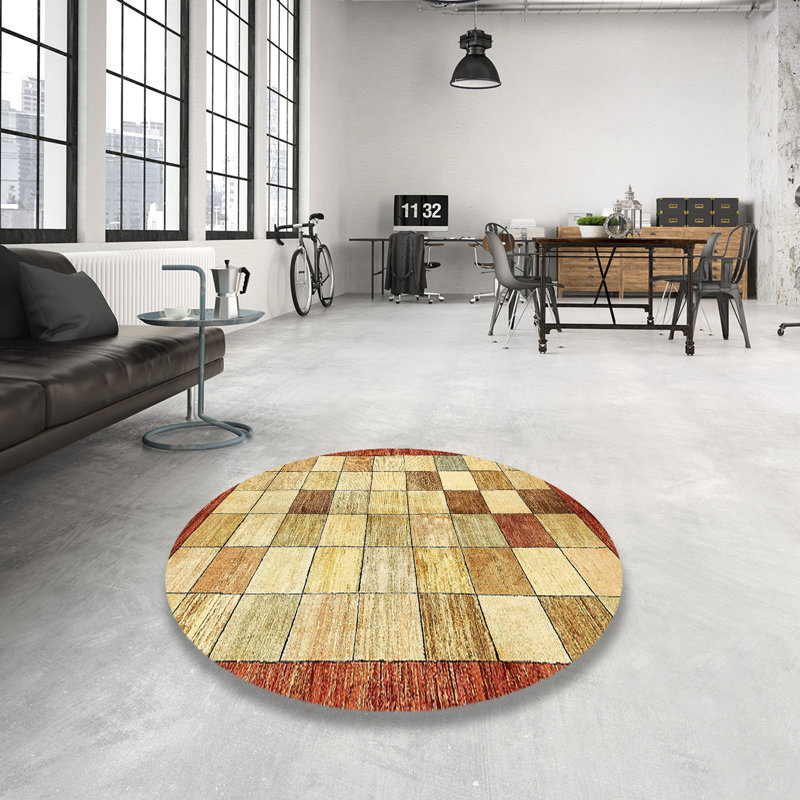 Tapis abstrait moderne 391, Rond 8 pi